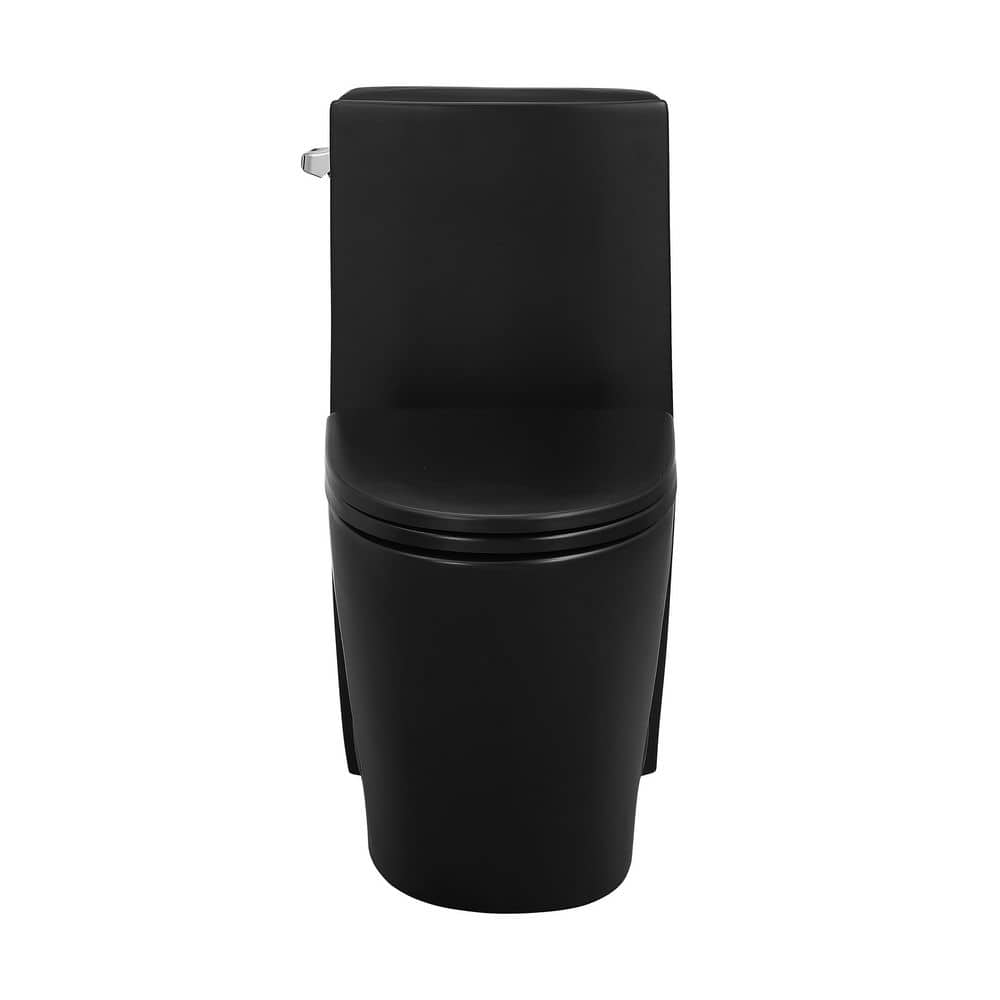 Matte Black High Efficiency One-Piece Elongated Toilet
