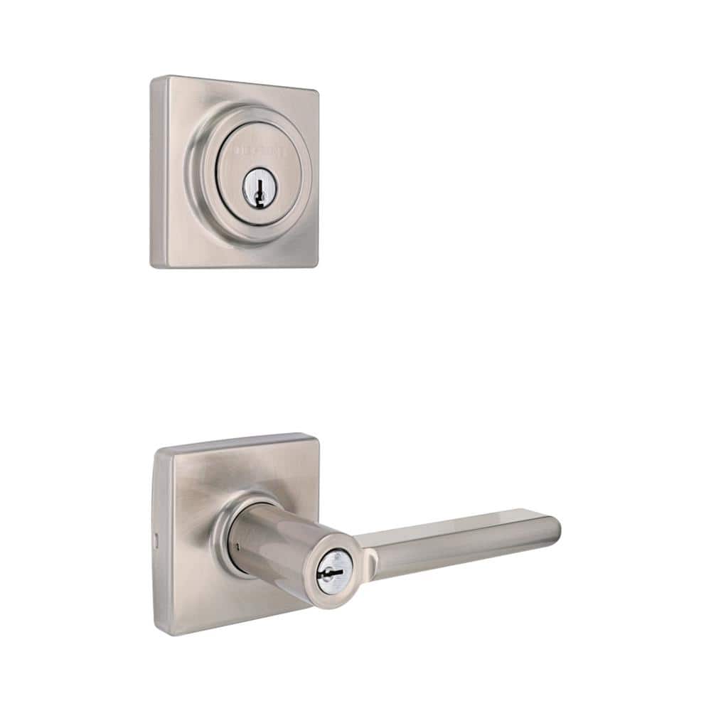 Tonebridge Satin Nickel Single Cylinder Combo Pack with Square Rose