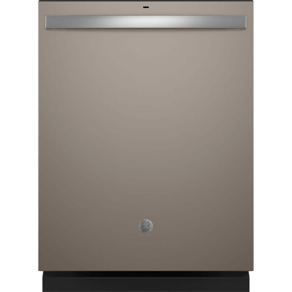 GE 24 in. Built-In Tall Tub Top Control Slate Dishwasher w/3rd Rack, Bottle Jets, 50 dBA, Grey