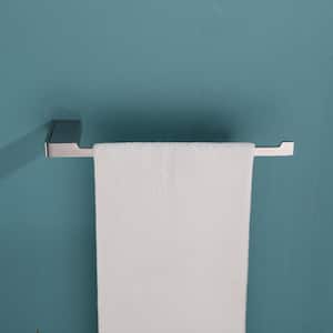 4-Piece Bath Hardware Set with Towel Bar/Rack; Toilet Paper Holder; Towel/Robe Hook in White