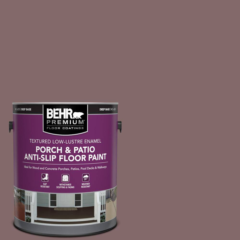 1 gal. #N120-6 Raisin in the Sun Textured Low-Lustre Enamel Interior/Exterior Porch and Patio Anti-Slip Floor Paint price history on PriceWatchPro
