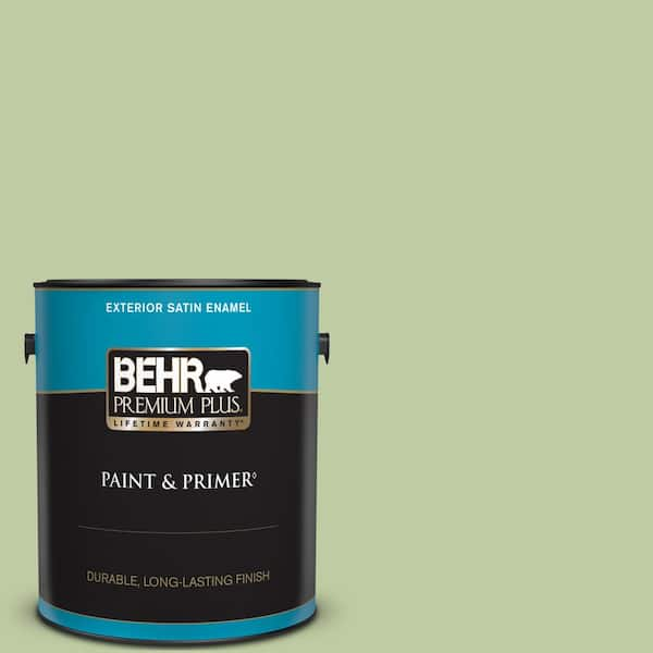 BEHR PREMIUM PLUS 1 gal. #M360-4 Marjoram Satin Enamel Exterior Paint & Primer