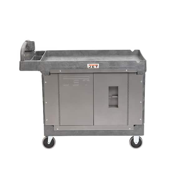 JET 43 in. x 25 in. Resin Utility Cart plus Load-N-Lock Security Cart System 500 lbs. (PUC-4325)