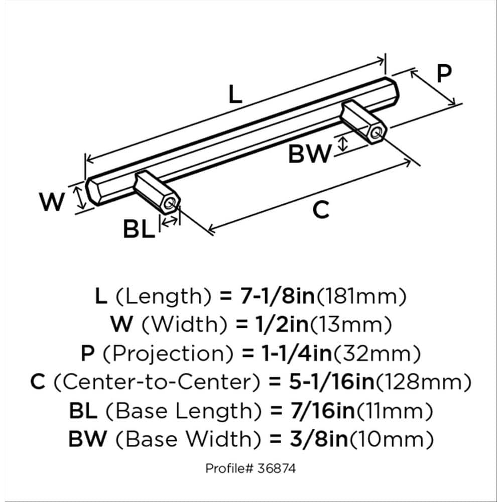 Satin Nickel Brushed Modern Cabinet Bar Pull with Mounting Hardware