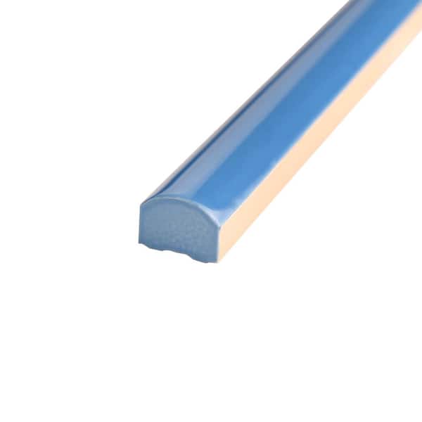 Twist Blue Sky 1/2 in. x 11-3/4 in. Glossy Ceramic Wall Tile Trim