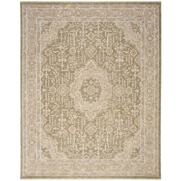 Harbor Green 10 ft. x 13 ft. Floral Traditional Area Rug