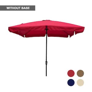 10 ft. x 8 ft. Rectangle Red Market Patio Umbrella