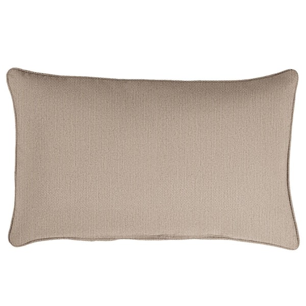 SORRA HOME Sorra Home Sunbrella Revive Sand Rectangle Outdoor Lumbar Pillow