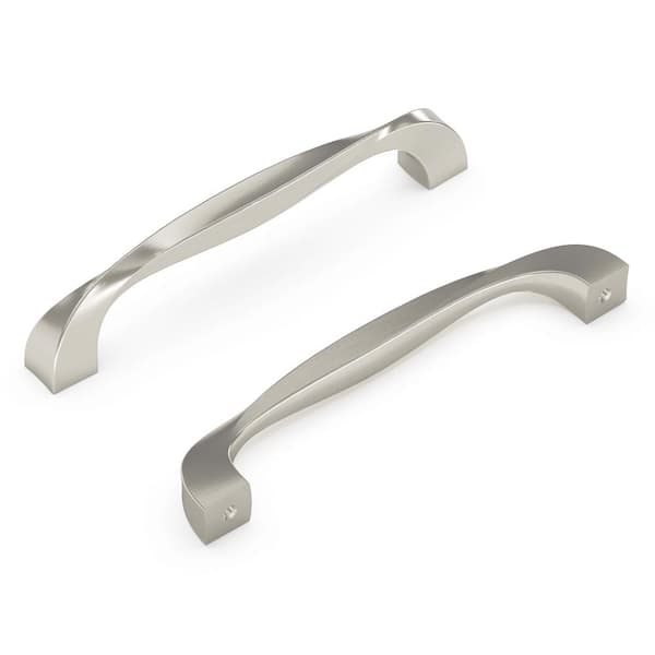 HICKORY HARDWARE Twist Collection 5 in. (128 mm) C/C Satin Nickel Cabinet Door and Drawer Pull (10-Pack)