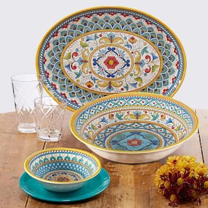 Portofino 6-Piece Seasonal Multicolored Melamine 7.5 in. diameter x 2 in. high 22 oz. Bowl Set (Service for 6)