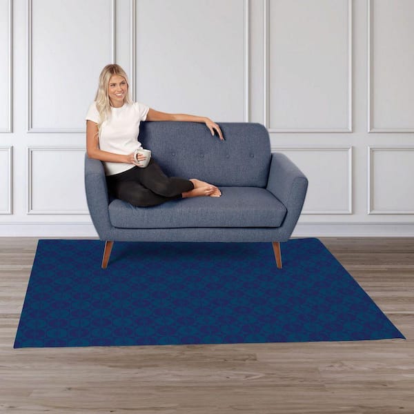 Pokemon Pokeball Navy Printed Multicolor  Washable Indoor Rug 62 in. x 84 in.