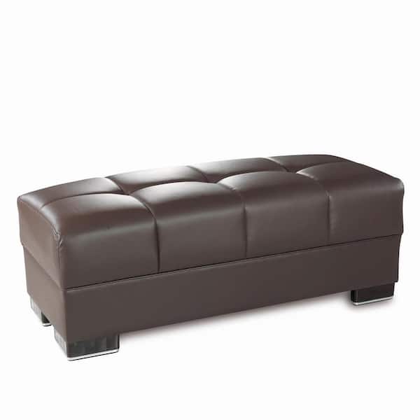 Ottomanson Fontana Collection Brown Ottoman