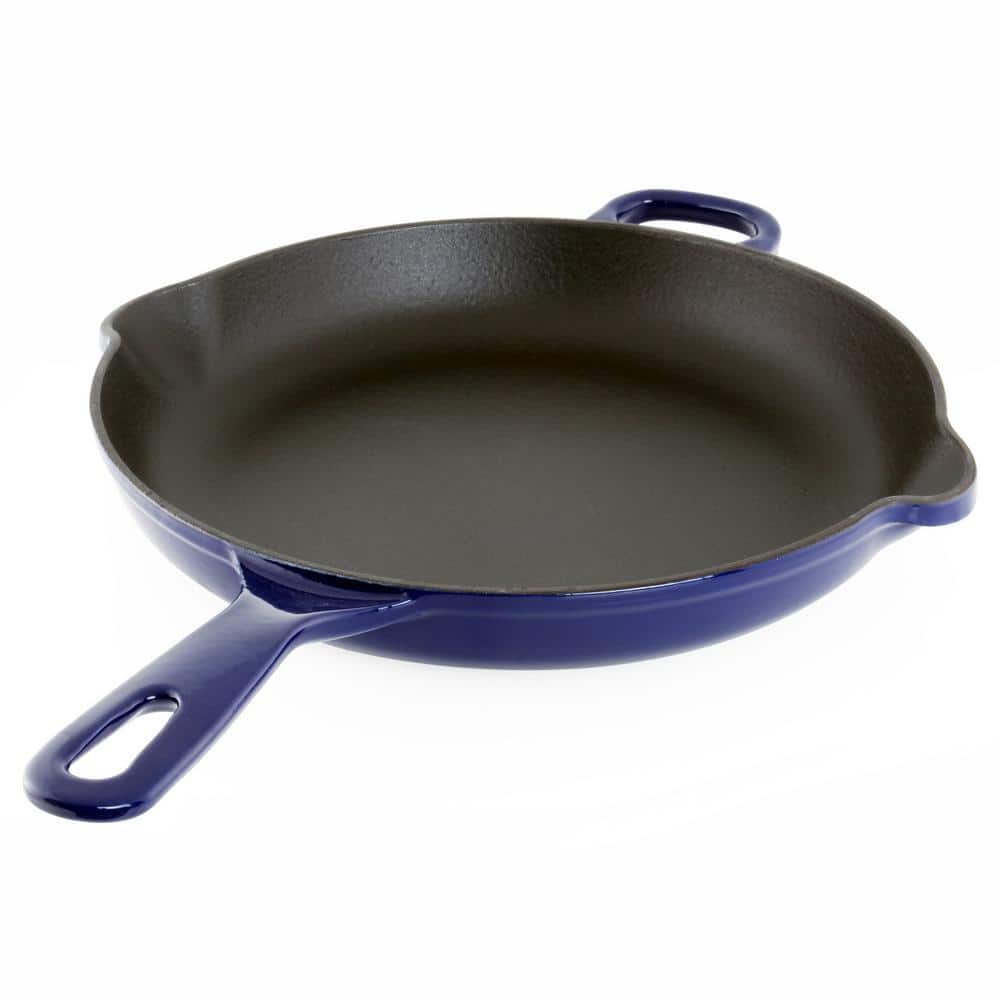 Chantal in. Round Cast Iron Skillet in Cobalt Blue TC63-26 BL - The Home
