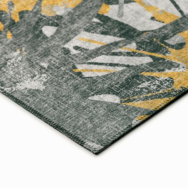 Bravado Gold 10 ft. x 14 ft. Geometric Indoor/Outdoor Washable Area Rug