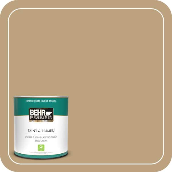 BEHR PREMIUM PLUS 1 qt. #T13-4 Golden Age Semi-Gloss Enamel Low Odor Interior Paint & Primer