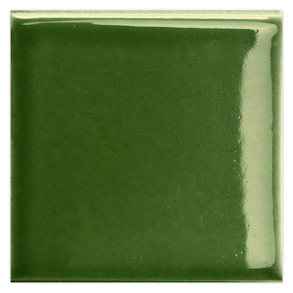 Terralis 2 in. x 2 in. Glossy Deep Forest Green Porcelain Square Wall and Floor Tile (0.86 sq ft/case) (50 Pack)