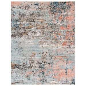 Shivan Gray/Pink 8 ft. x 10 ft. Distressed Gradient Area Rug