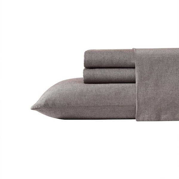 Tommy Bahama Paradise Twill 4-Piece Solid Coffee Brown Cotton Blend King Sheet Set