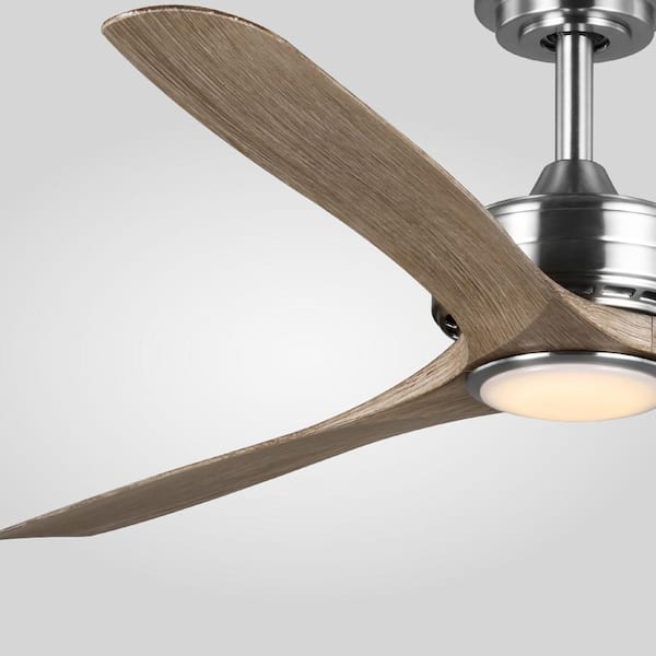 60 In Large LED Ceiling Fan Brushed Nickel 12 WindMill Blade Home Decorators NEW