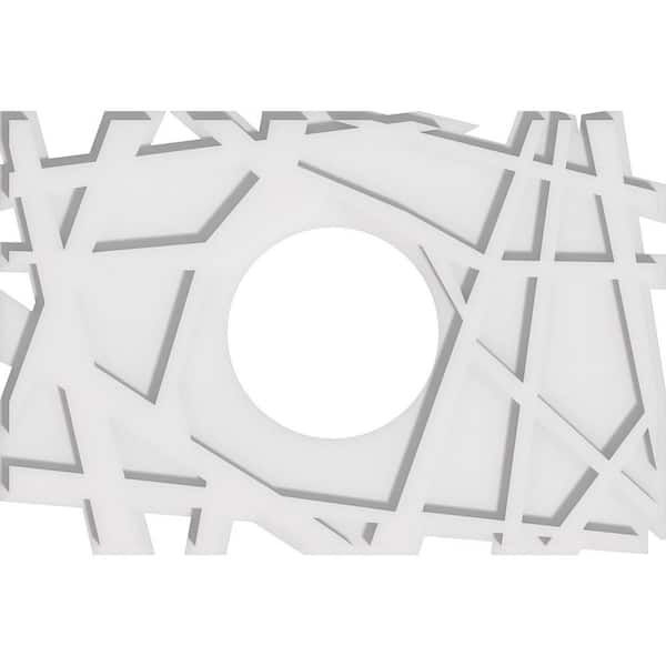 Ekena Millwork 22 in. x 14.62 in. x 1 in. Novo Architectural Grade PVC Contemporary Ceiling Medallion
