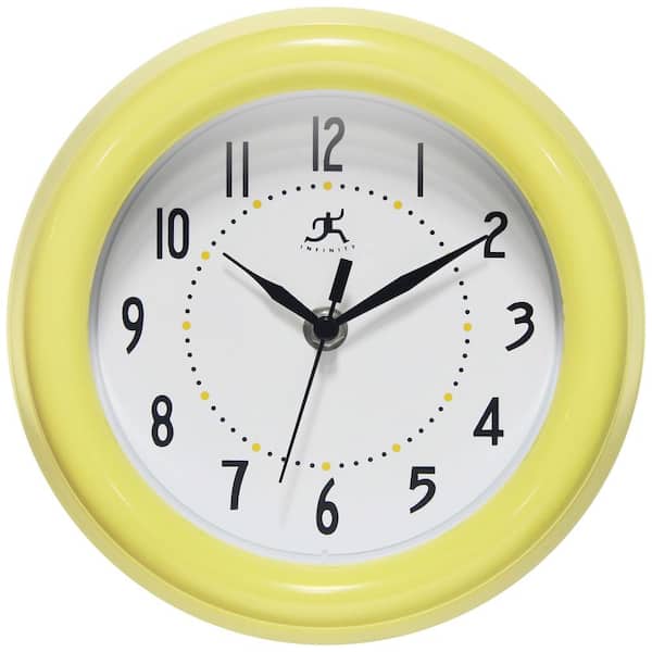 Infinity Instruments Spartan Yellow 8 in.  Wall Clock