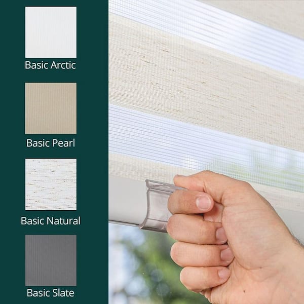 Chicology Cordless Light Filtering Dual Layer Polyester Zebra