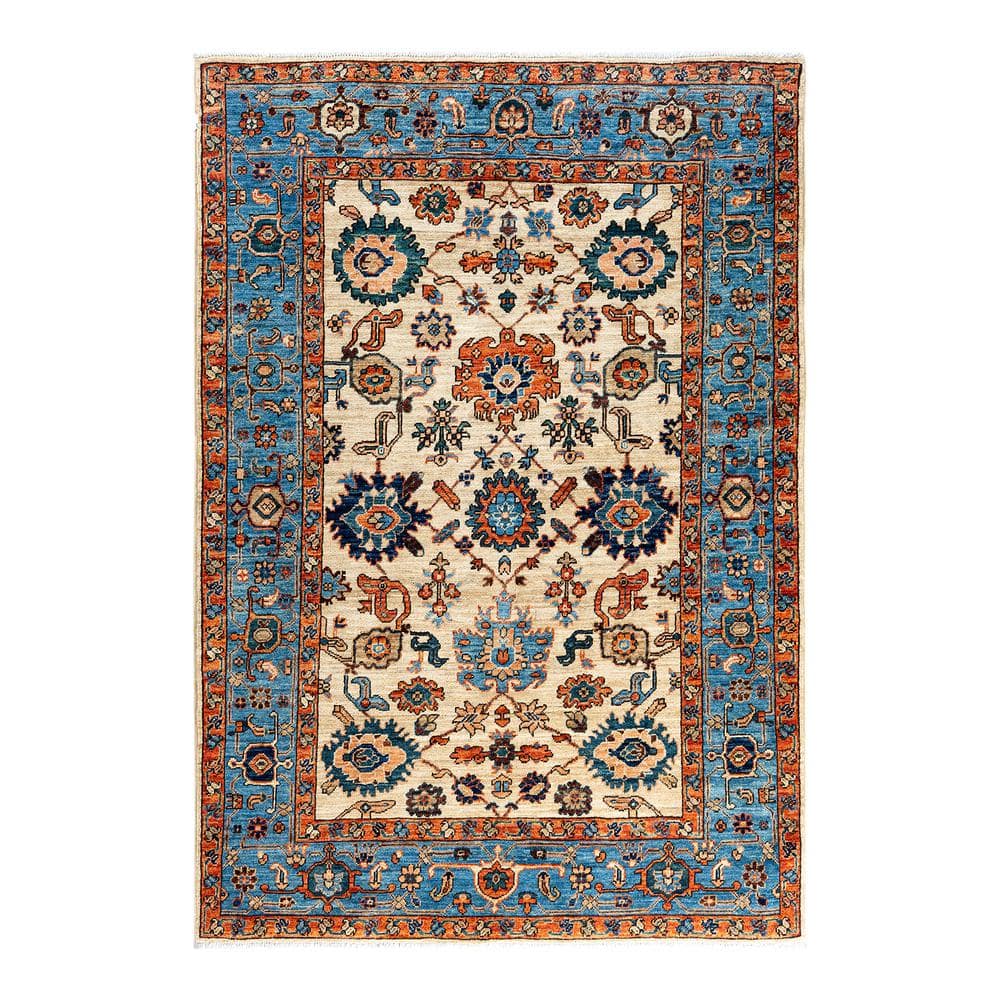 Serapi Ivory 4 ft. x 6 ft. Tribal Wool Indoor Area Rug price history on PriceWatchPro