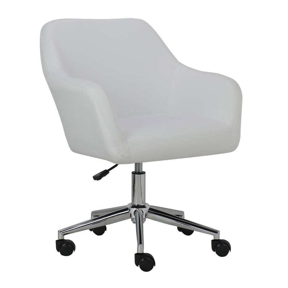 Boyel Living White Fabric Upholstered Swivel Office Desk Chair Modern Adjustable Height Accent Chair Wf Hfof 005w The Home Depot<script async src=
