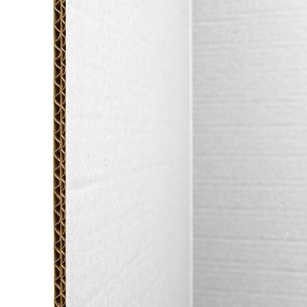 Oriental Furniture 6 ft. Tall White Cardboard Room Divider - 6 Panel