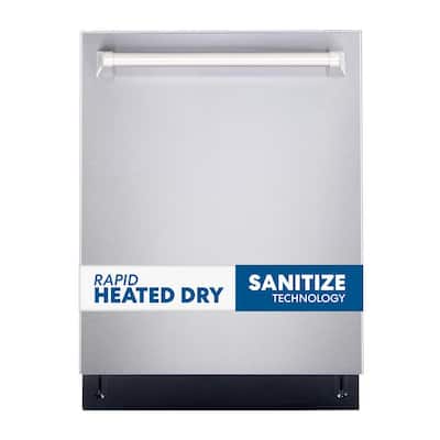 24 in. Stainless Steel Top Control Smart Built-In Tall Tub Dishwasher 120-volt with Stainless Steel Tub