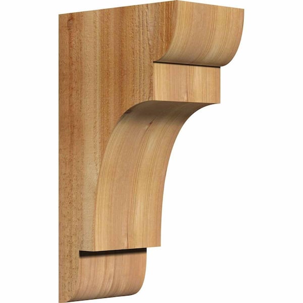 Ekena Millwork 6 in. x 10 in. x 18 in. Western Red Cedar New Brighton Rough Sawn Corbel