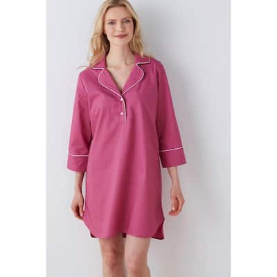 The Company Store Solid Poplin Cotton Women's Extra Large Raspberry ...