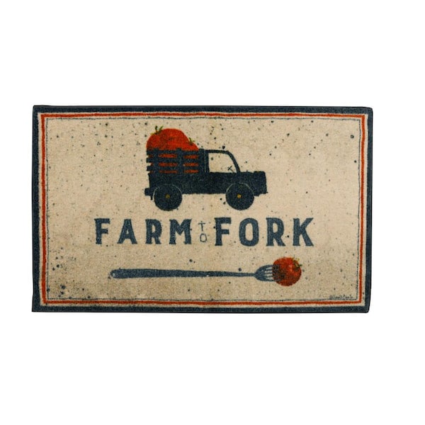 Mohawk Home Farm To Fork Grey 2 ft. x 3 ft. 9 in. Kitchen Mat
