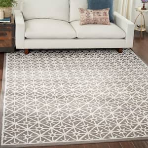 Series 2 Grey 8 ft. x 10 ft. Geometric Contemporary Area Rug