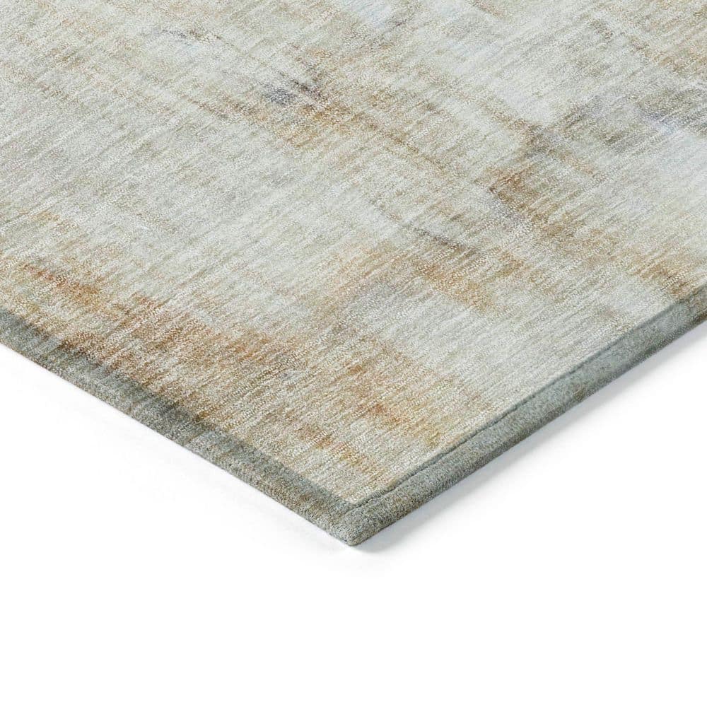 Copper Rectangular Washable Synthetic 5' x 7' Area Rug
