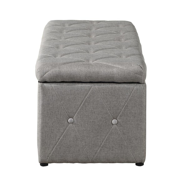 Linen Small Foot Stool Ottomans Multifunctional Footrest Storage Ottoman  Upholst