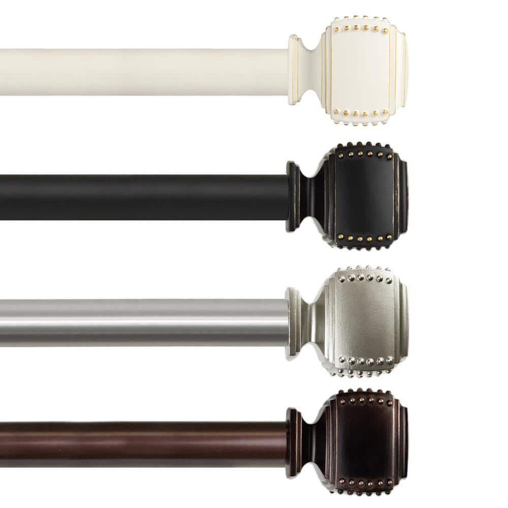 Studded 1 in. Curtain Rod 160-240 in. - White -  EMOH, H100-27-1601