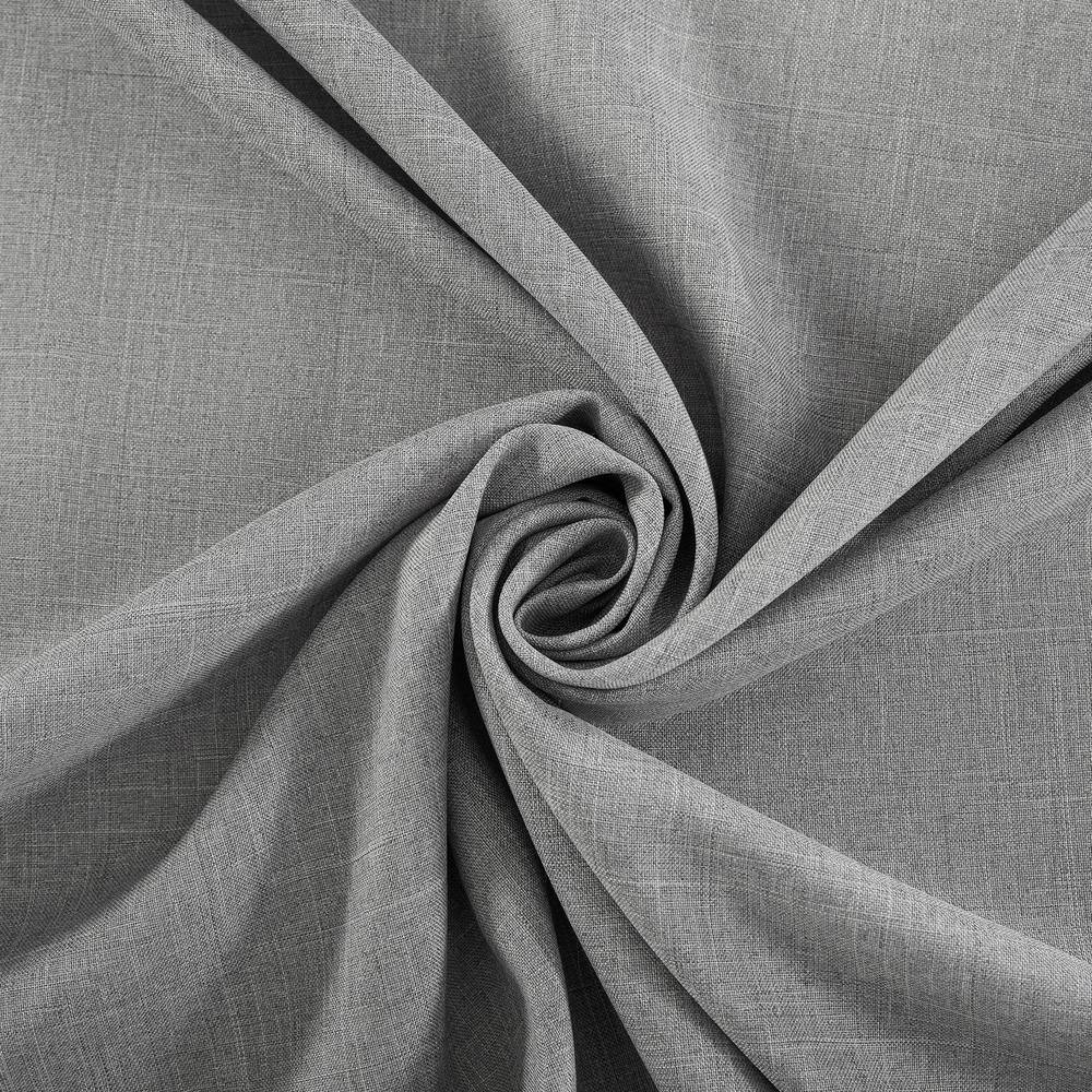 Silver Gray Heathered Texture Tab Top Sheer Curtain Panel