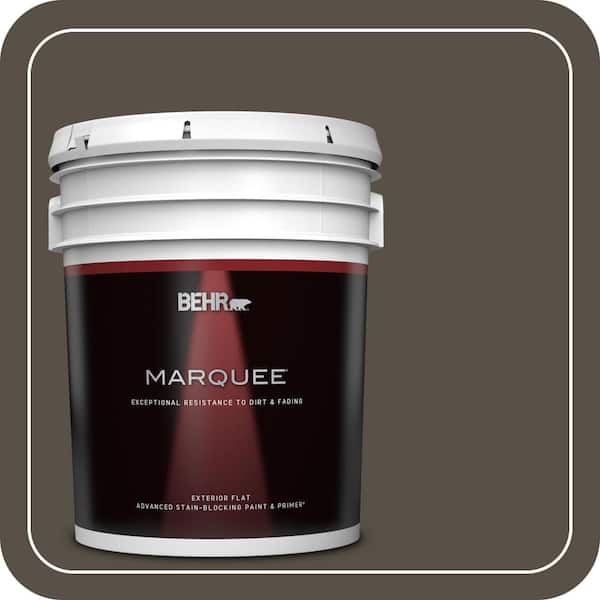 BEHR MARQUEE 5 gal. #N360-7 Potting Soil Flat Exterior Paint & Primer