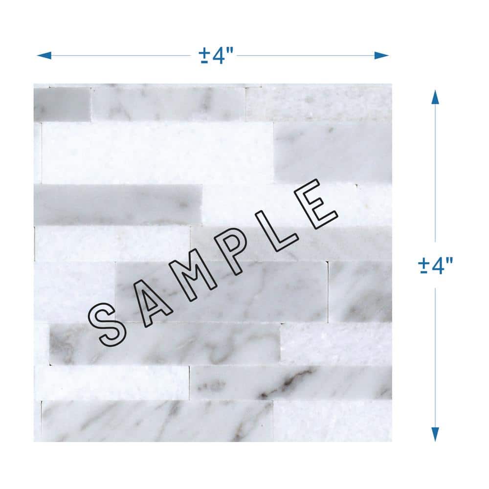 Gray Agate White and Gray 4 in. x 4 in. Stone Self-Adhesive Wall Mosaic Tile Sample (0.11 sq. ft./Each) price history on PriceWatchPro