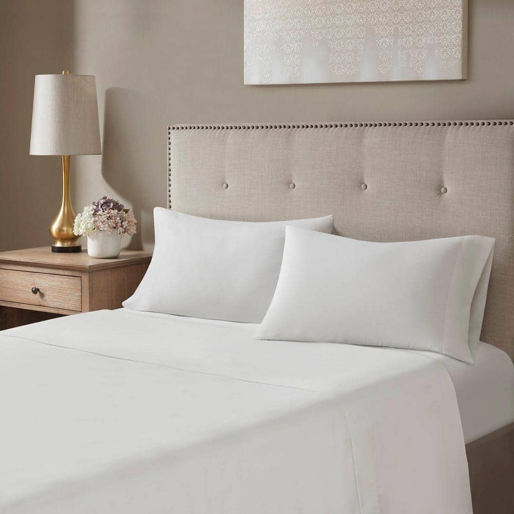 Silver Jacquard Queen Bed in a Bag Set with Microfiber Sheets