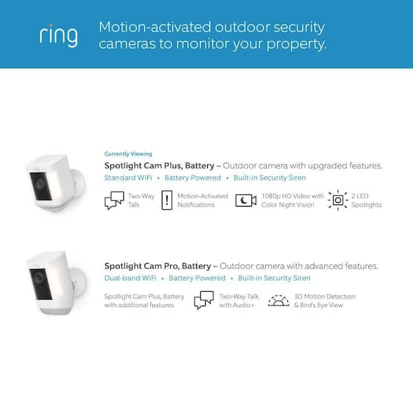 Ring Spotlight Cam Plus, Battery - Smart Security Video Camera 