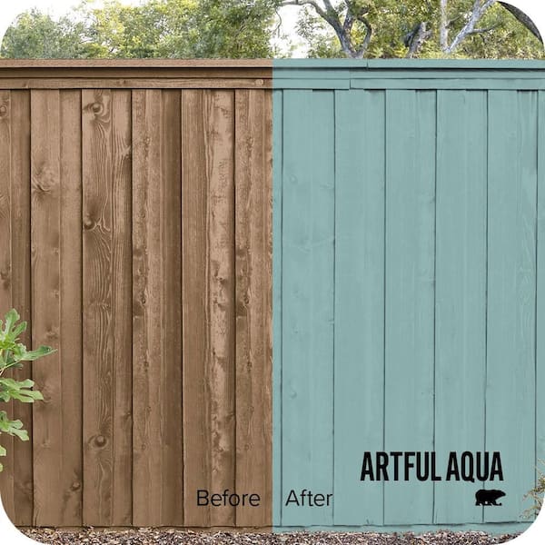 5 gal. #BIC-24 Artful Aqua Solid Color House and Fence Exterior Wood Stain