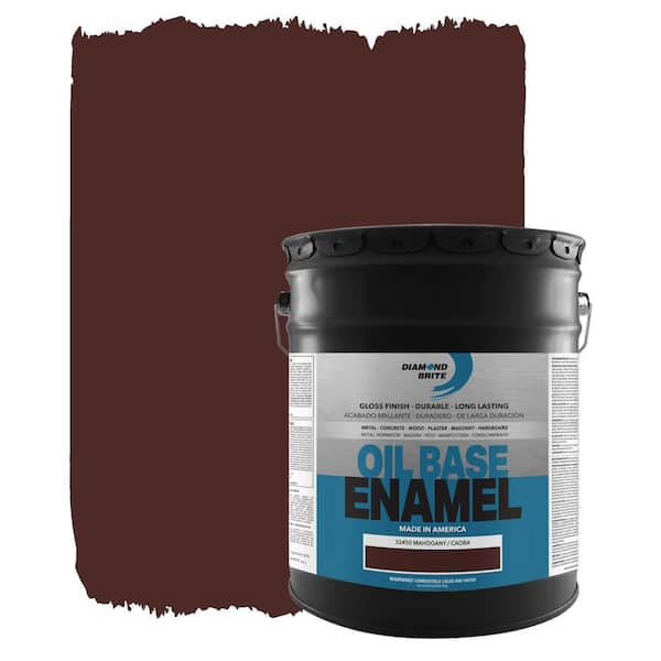 Diamond Brite Paint 3245 Oil Base Gloss Enamel Paint in Mahogany 5 Gal.