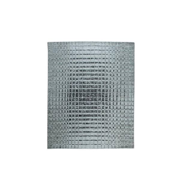 Gray 6 ft. x 9 ft. Hand-Knotted Wool Contemporary Modern Pile Area Rug