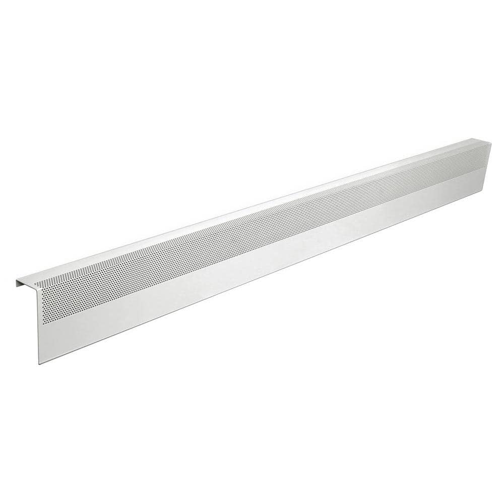 Baseboarders® Basic Series 4 ft Steel Easy Slip-on Baseboard Heater Cover,  White