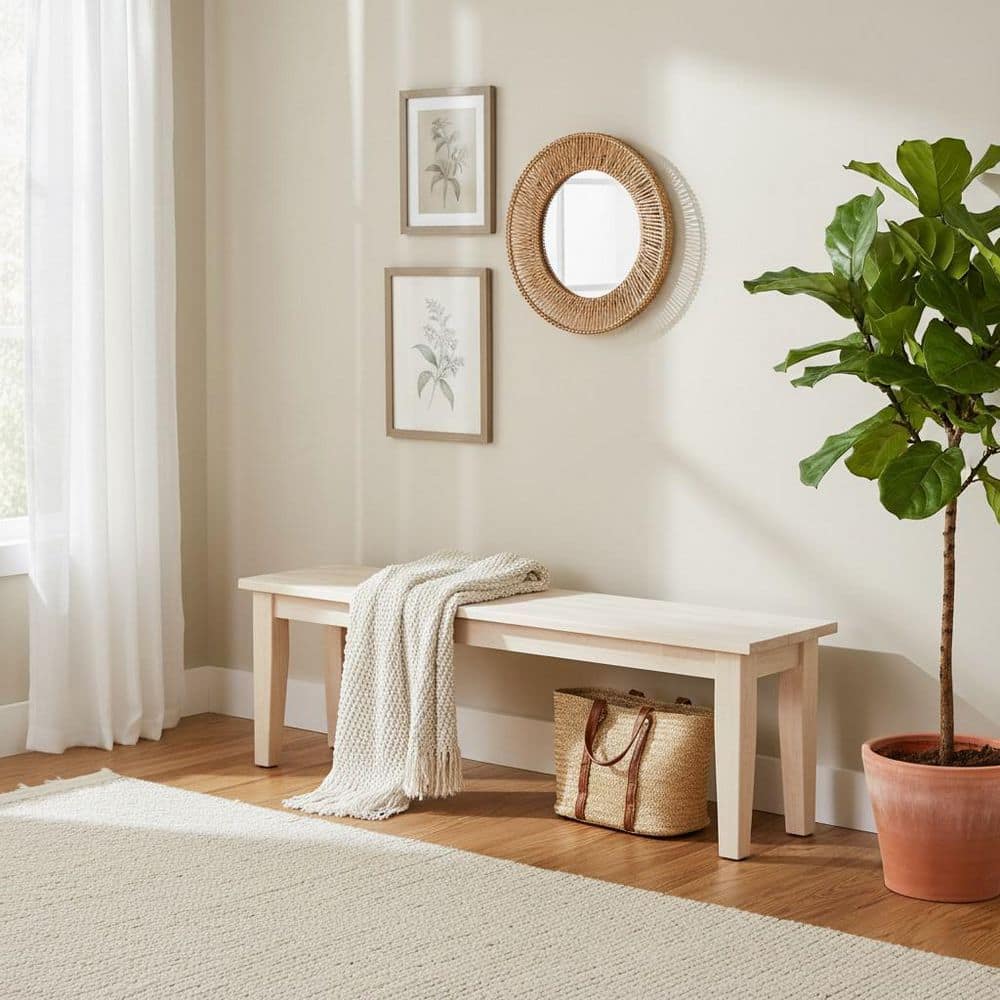 International Concepts Unfinished Bench BE-60S - The Home Depot