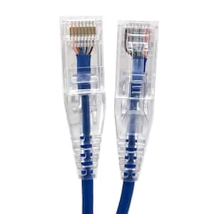 3 ft. Cat 6A 28 AWG Ultra Slim Patch Cable, Blue (5-Pack)