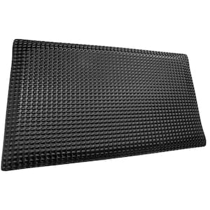 Reflex Glossy Black Domed Surface 24 in. x 36 in. Vinyl Kitchen Mat