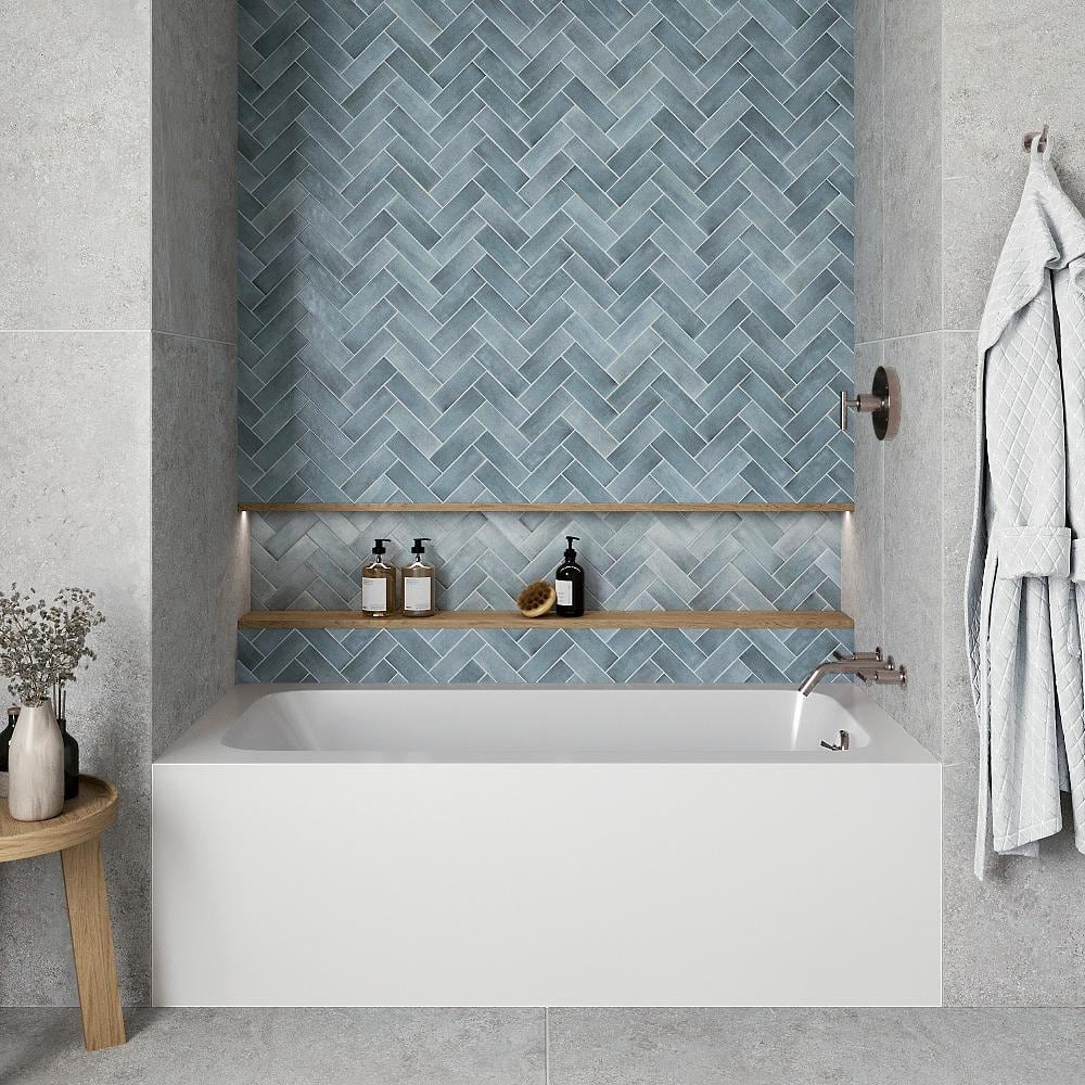 60-Inch Glossy White Acrylic Alcove Bathtub with Right-Hand Drain